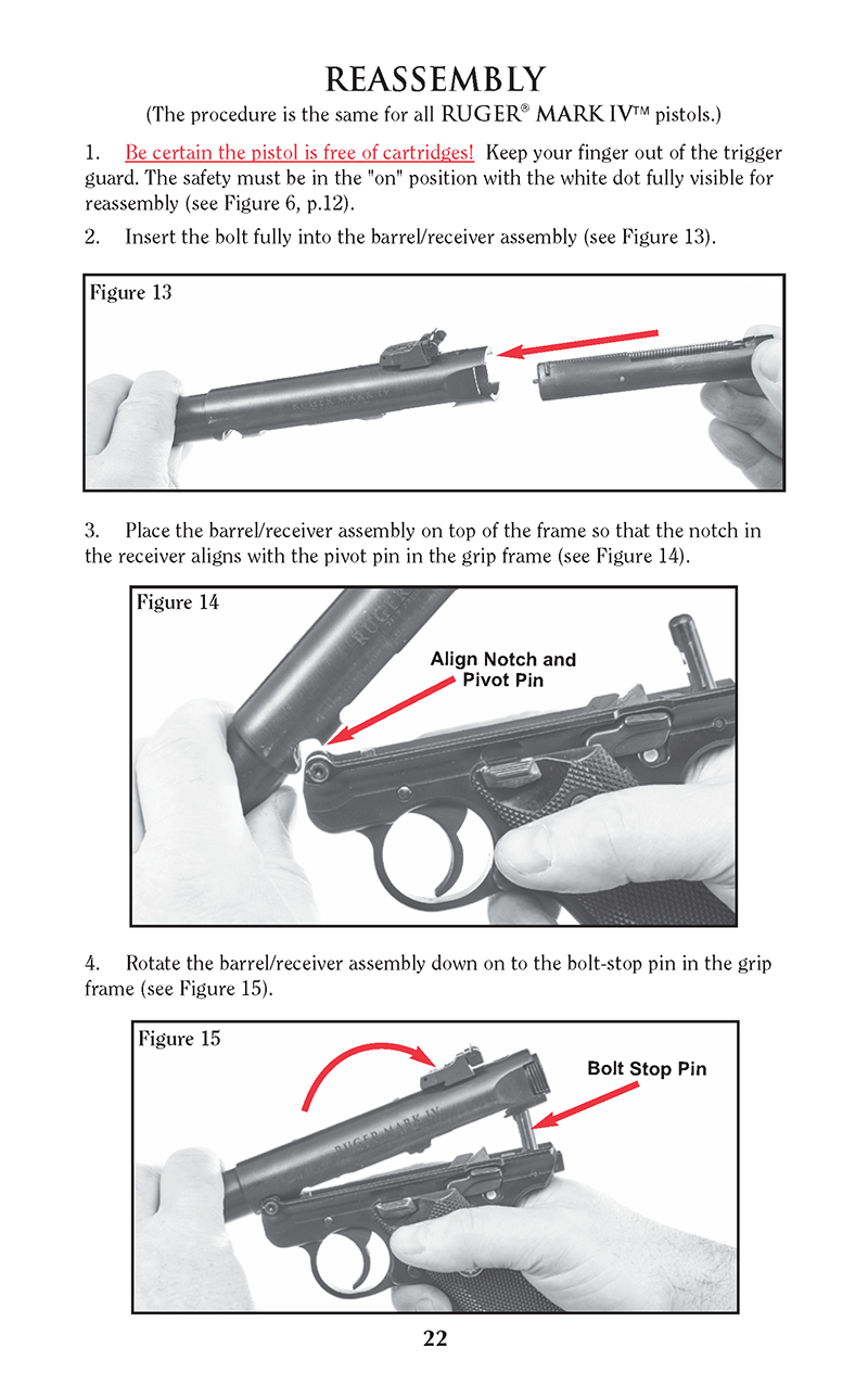 Ruger Mk IV manual, page 22